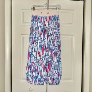 Lilly Pulitzer Beach Linen Pant Red Right Return Size XS